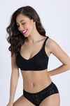 Zivame Freeform Padded Non Wired 3/4th Coverage Tshirt Bra - Black Beauty — thumbnail 2